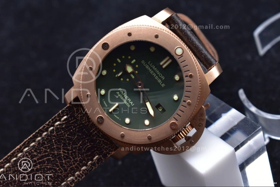 Strap PAM382 Super V Clone N WrinkleFree P.9000 Brown Best Distressed Edition VSF Bronzo 987 1:1 Calfskin on 0806